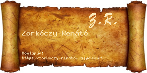 Zorkóczy Renátó névjegykártya
