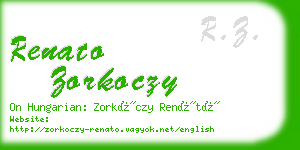 renato zorkoczy business card